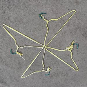 Set of 6 Vintage Multicolor Crochet and Metal Hangers